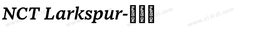 NCT Larkspur字体转换
